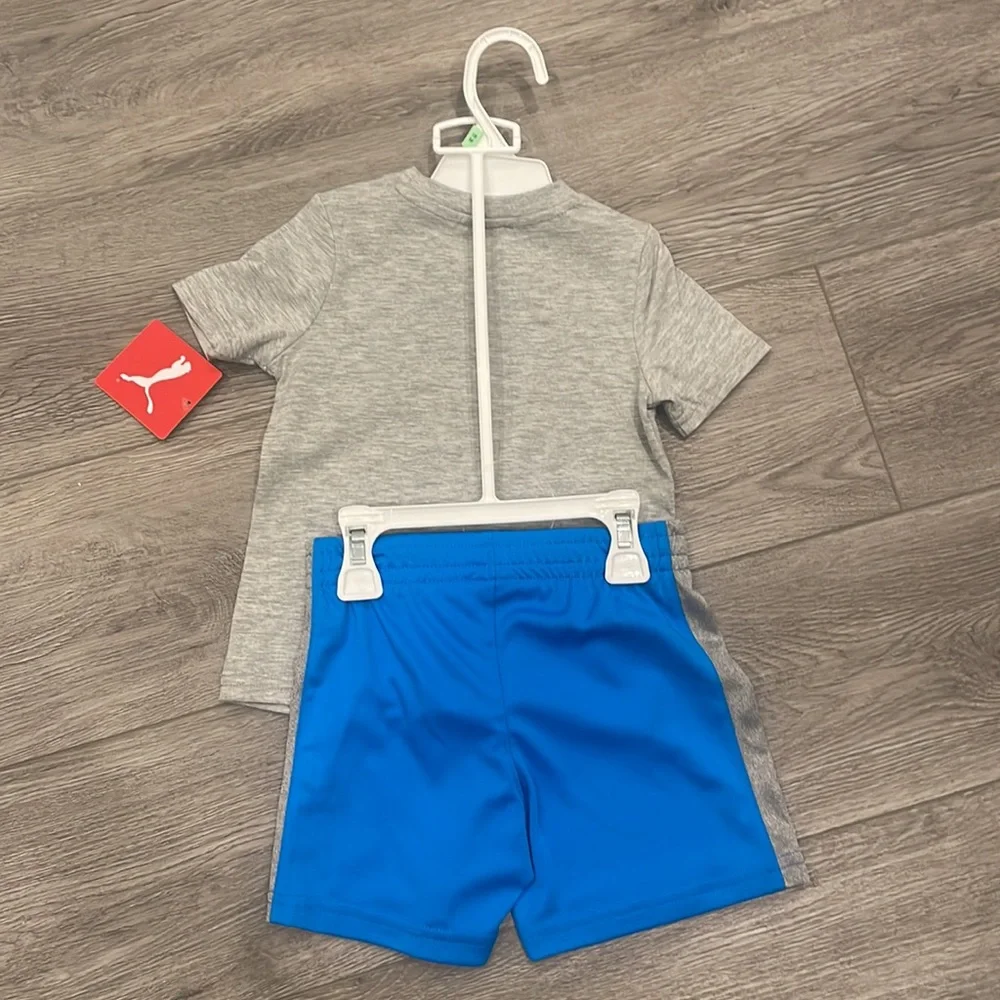 🆕 Puma blue and grey little boy 2 piece set Sz 18M and 12M - Picture 4 of 5